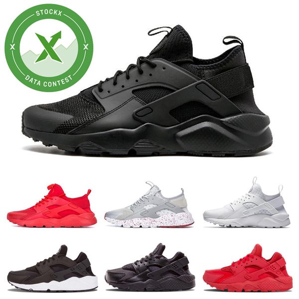

designer sneakers huarache 1.0 trainers triple black white oreo cool grey olive running shoes huraches 4.0 4s runner shoe stock x