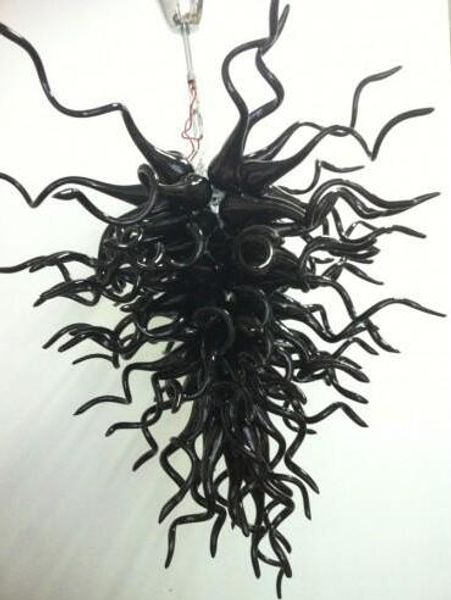 

110v/120v villa light pure handmade black crystal chandelier modern with led bulbs