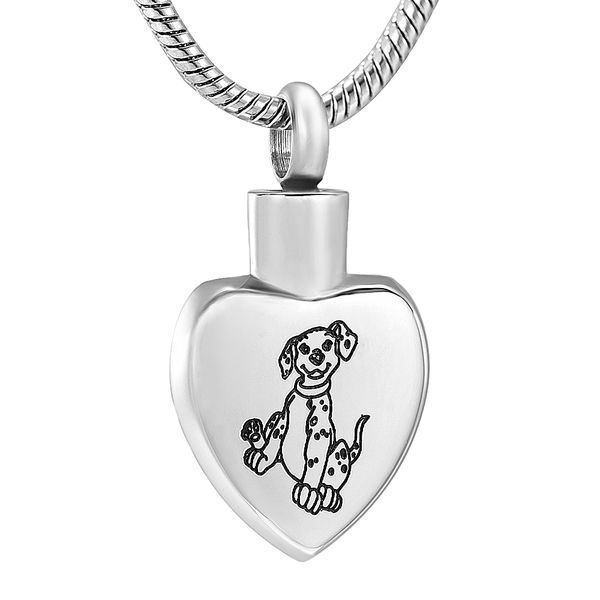 

ijd12433 heart cremation jewelry for ashes - memorial urn necklace pet cremation keepsake jewelry for pet/cat/dog ashes holder, Silver