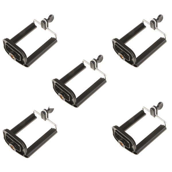 

set of 5 clip bracket monopod tripod stand mount holder for camera cell phone