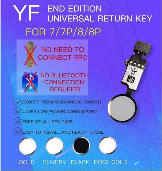 

yf end edition universal home button flex cable replacement with full function except touch id for apple iphone 7 7plus 8 8plus dhl free