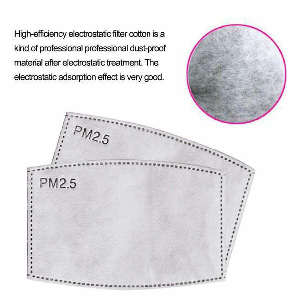 

PM2.5 Filter for Mask Anti Haze Mouth Mask Replaceable Filter-slice 5 Layers Non-woven Activated Carbon Filter face Masks Gasket FedEx