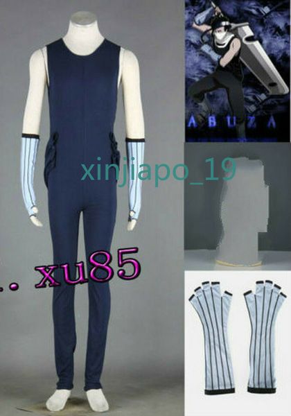 

n aruto momochi zabuza 2nd edition cosplay costume drak blue, Black;red