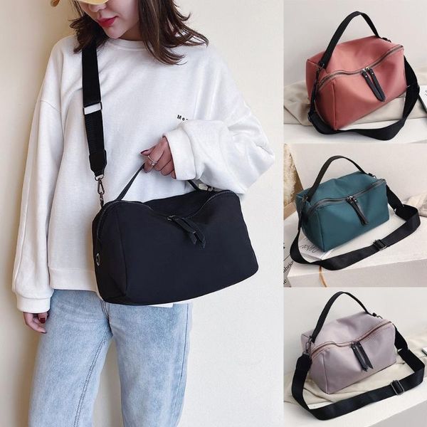 

fashion women's crossbody bag solid color large capacity nylon shoulder bag messenger bolsa feminina 2020 #t1g