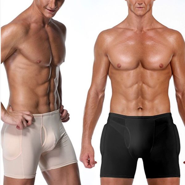 

slimming shorts underwear men butt enhancer high waist body shaper panties seamless tummy control pants shapewear plus size 6xl, Black;brown