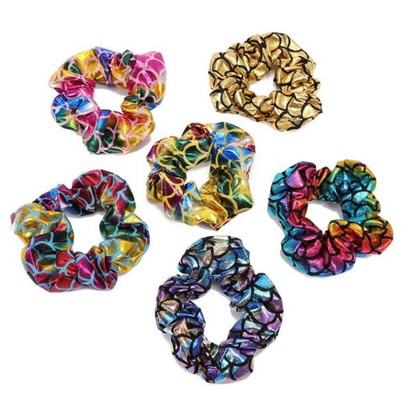 

wholesale women girls mermaid elastic hair rope hair ties hair accessories for women ponytail holder designer headband rubber band by1397, Slivery;white