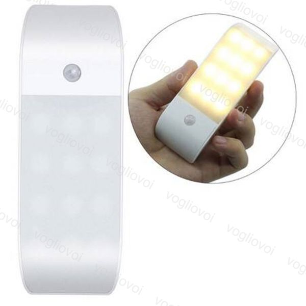 

датчик освещает ночник датчик движения 12led pir перезаряжаемый датчик тела для ванной комнаты коридора гардероба гостиной кабинета eub