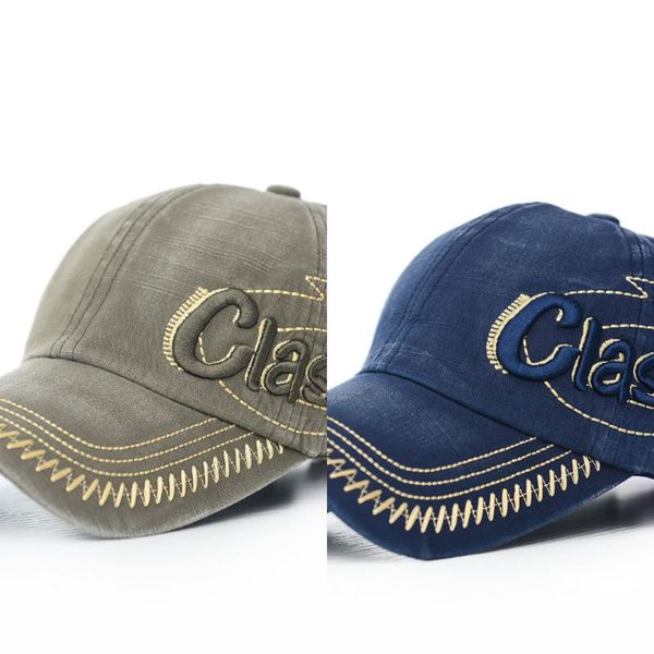 

deepom baseball cap for women men vintage embroidery classic casual trucker cap adjustable sun hat visor male new, Blue;gray