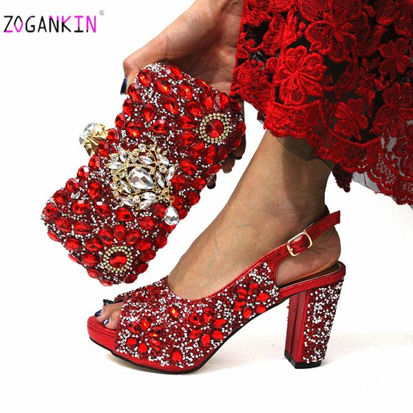 

fashionable african shoes and bag set italian sets red color nigerian shoes with matching bags for royal wedding party, Black