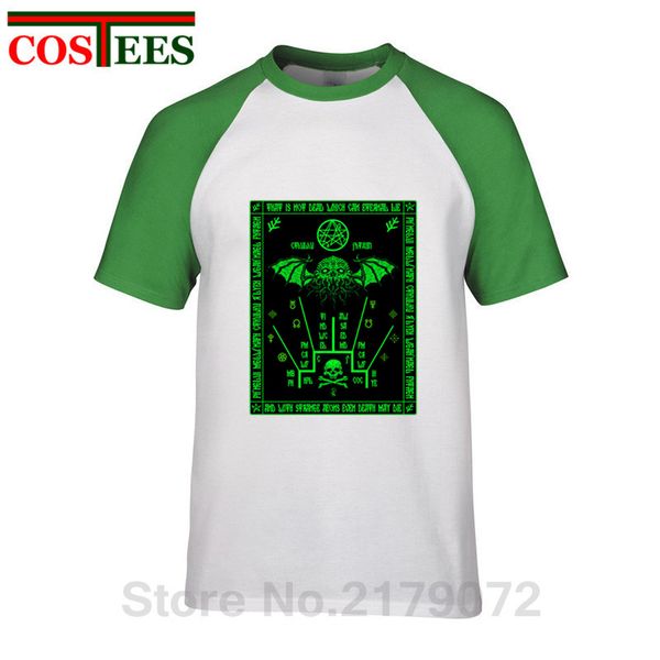 

call of cthulhu t shirts fluorescent green cthulhu schema azhmodai 2019 t-shirt harajuku brand clothes monster ocs tees, White;black