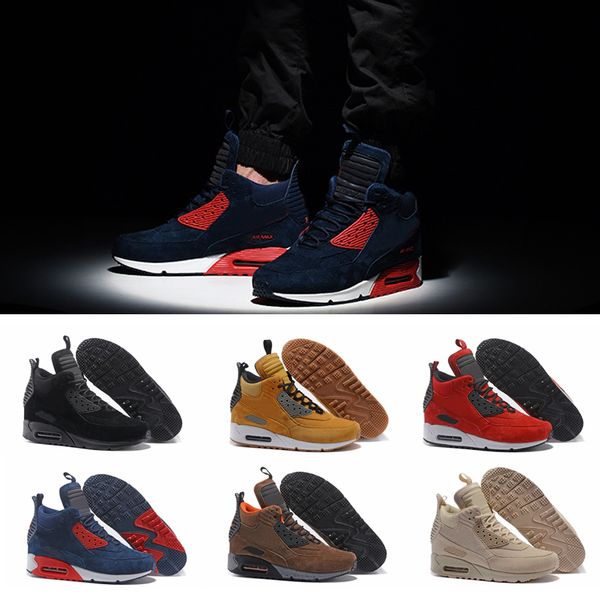 

2019 chaussures 90 winter sneakerboot running shoes high cut 90s mens trainers de sports sneakers fur suede zapatillas