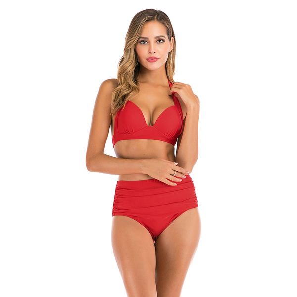 

rhyme lady long sleeve bikini 2020 mujer plaid swimsuit female push up swimwear women ruffles bathing suit summer bathers b#933, White;black