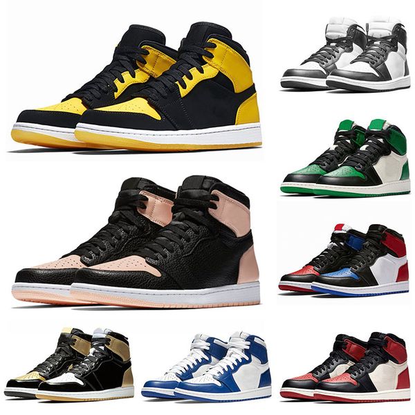 

1 crimson tint jumpman 1s new love mens basketball shoes royal blue chicago golden purple womens trainers designer sneakers, White;red