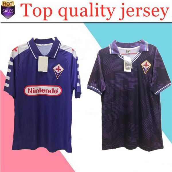 

топ 1998 1999 ретро фиорентина футбол джерси 9 батистутой 10 руй кошта пользовательские vintage 98 99 florence главная футбол рубашка camisa, Black