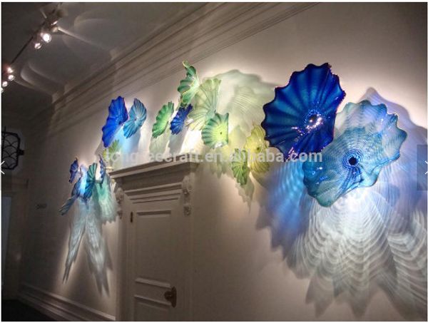 2019 Decorative Wall Art Glass Plates Manufacturers Multicolor Murano Glass Hanging Plates Wall Art Customized Color Size From Muranoglassart 120 61