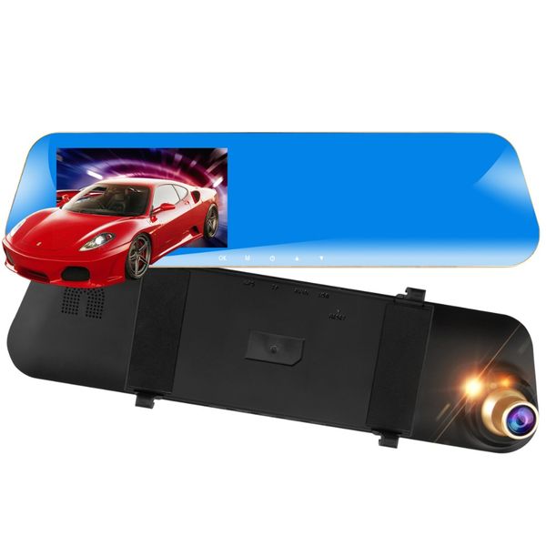 

4.3" full hd 1080p car dvr dual lens led display car video recorder parking monitoring night vision dashcam driving recorder