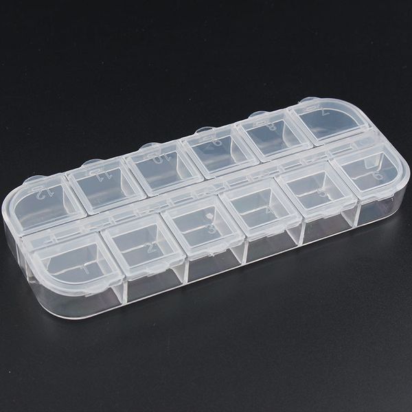 

Nail art torage box 12 grid compartment pla tic equin organizer jewelry mini diamond empty boxe new arrival 2 8px xb