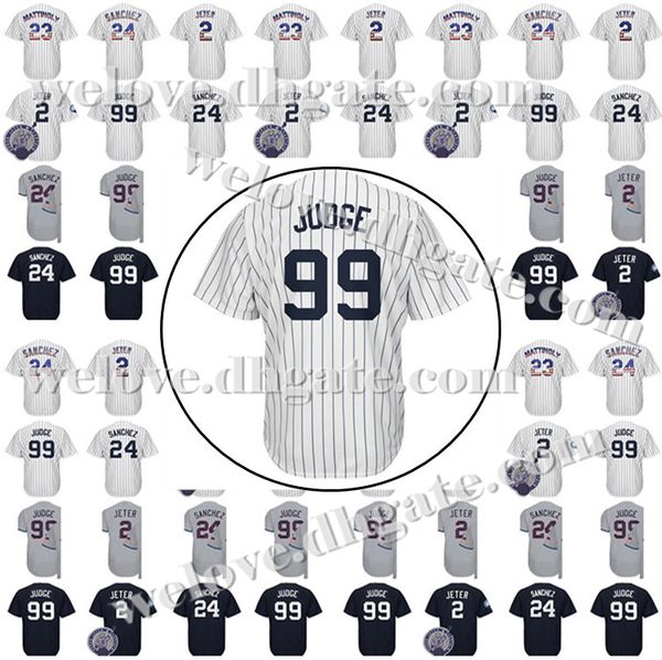 

Cheap Sale 2 Derek Jeter Mens New York 99 Aaron Judge Baseball Jersey 27 Giancarlo Stanton 24 Gary Sanchez 23 Don Mattingly jerseys