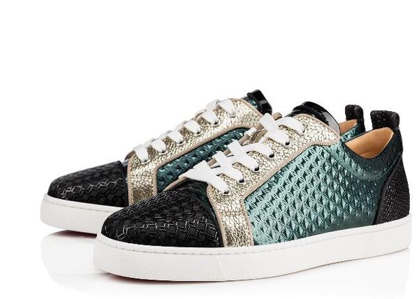 

new luxury sneakers men women casual shoes party dress high-cut studded spikes platforms red bottom trainers shoes sneaker, Black