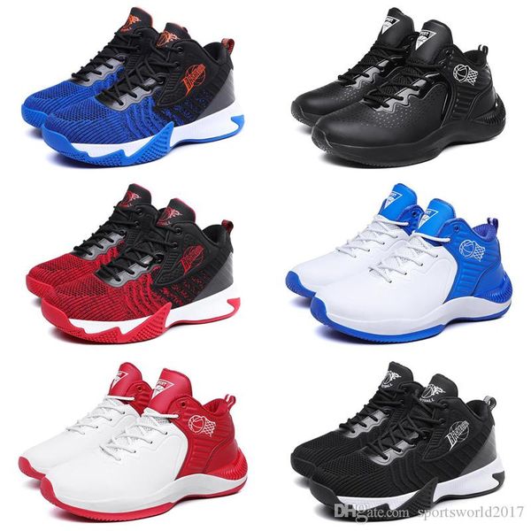 

non-brand fashion men women running shoes triple black blue red mens trainer sports sneakers runners 40-44 item #20, White;red