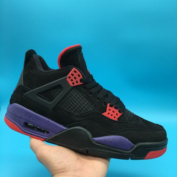 

wholesale new 4 iv nrg black purple red men basketball shoes sports sneakers comfortable trainers size 7-13