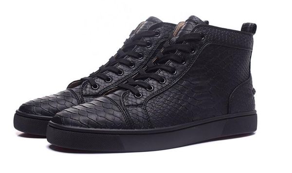 

19 fashion low spikes shoes ,black leather red bottom sneakers for men and women party leisure sneakers flats sports casual shoes 35-46