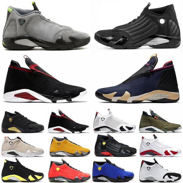 

sale 14 14s reverse last smen basketball shoes og black blue thunder red suede last sblack yellow dmp sneakers 7-13, White;red