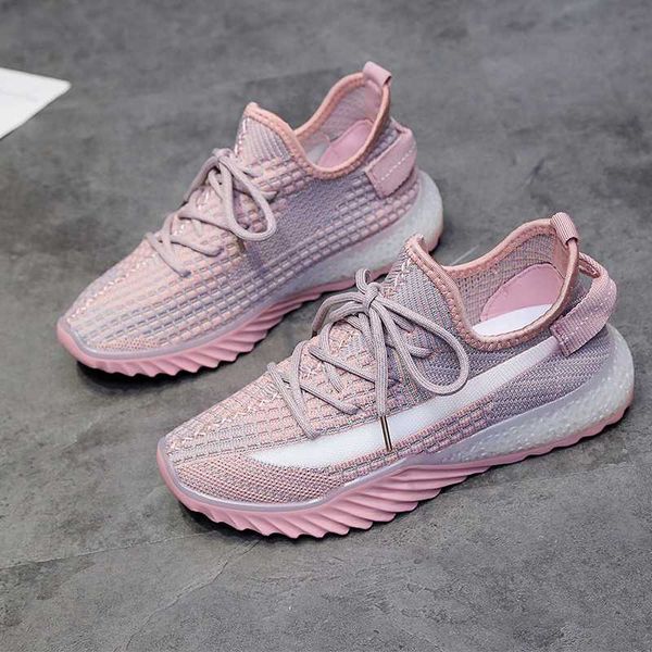 

summer 2020 women sports shoes pink white girls jogging walking trainers breathable ladies sneakers non-slip women running shoes
