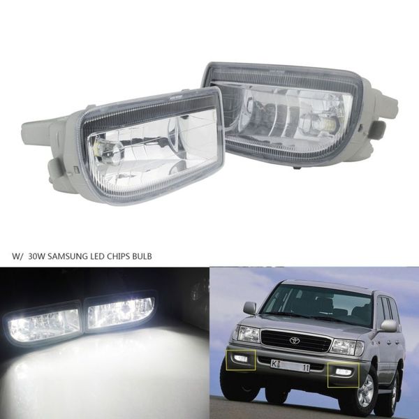 

angrong 2pcs дл land cruiser amazon fog light lamp 30w samsung led ламп лева пѬава