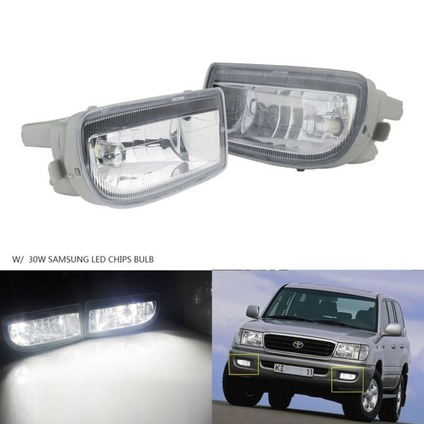 

angrong 2pcs for land cruiser amazon fog light lamp 30w samsung led bulb left & right