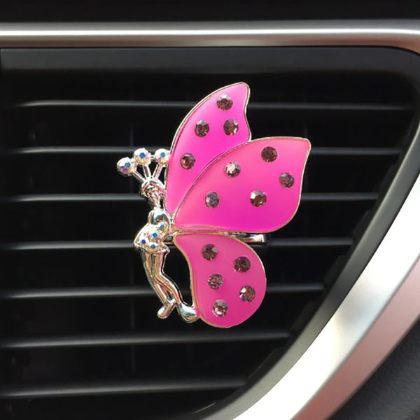 Cute Air Freshener In Car Flavouring Auto Perfume Car Aroma Diffuser Butterfly Girl Accessories Interior Decor Air Vent Clip Funny Car Accessories