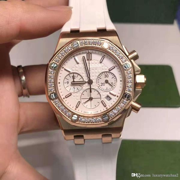 

2018 luxury brand watche aaa diamond lady erie new type 26231 tape multifunctional vk quartz apphire gla women watche box