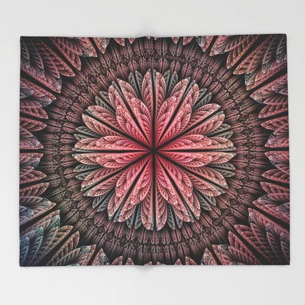 

mandala одеяло фантазия цветов и лепестков одеялки и забросить самолет путешествия новогодние украшения для дома