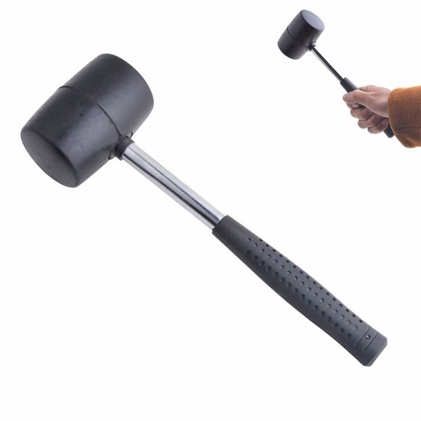 

rubber hammer with anti-slip steel tube rubber handle 8-ounce and 12-ounce mallet