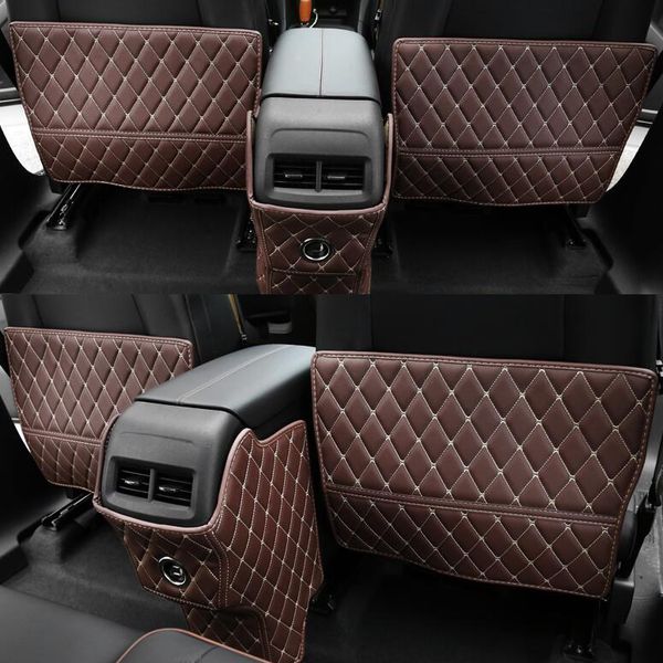 

for equinox 2017 2018 leather seat anti-kick mat+armrest box rear decorative protective pad 3pcs car styling