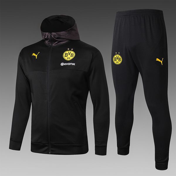

19 20 ac milan paris hooded down jacket real madrid roma palmeras messi barcelona bayern set joint football jacket ajax 2019 dortmund, Black