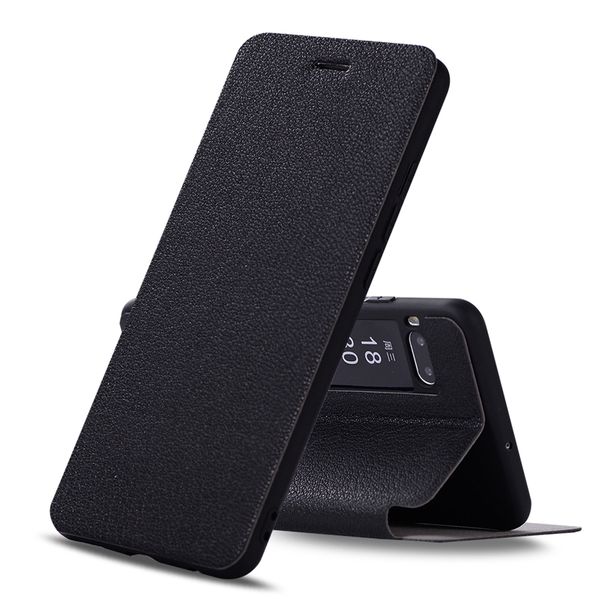 

разноцветный текстурированный ультра-тонкий флип кожаный pu чехол для meizu pro 7