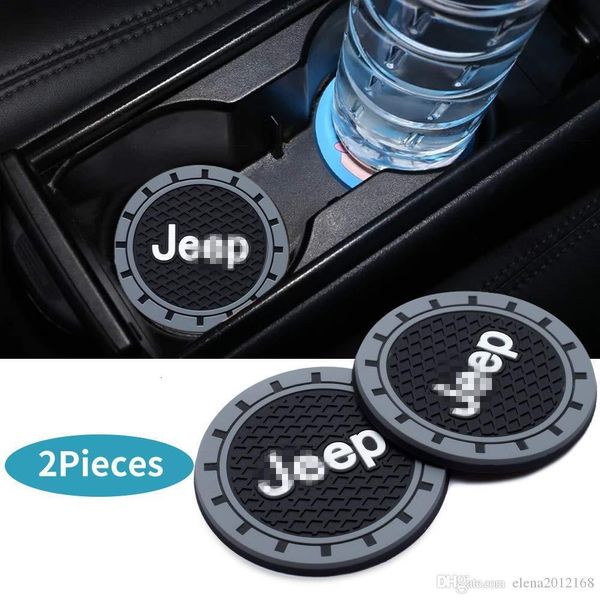 2019 2 75 Inch Car Interior Accessories Anti Slip Cup Mat For Jeep Grand Cherokee Wrangler Compass Cherokee Renegade Patriot Grand Comander From