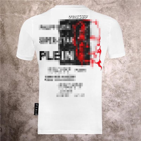 

early spring 2020 new color block letter short sleeve tee double strand fine cotton fabric black and white skull t shirts t25, Black;brown