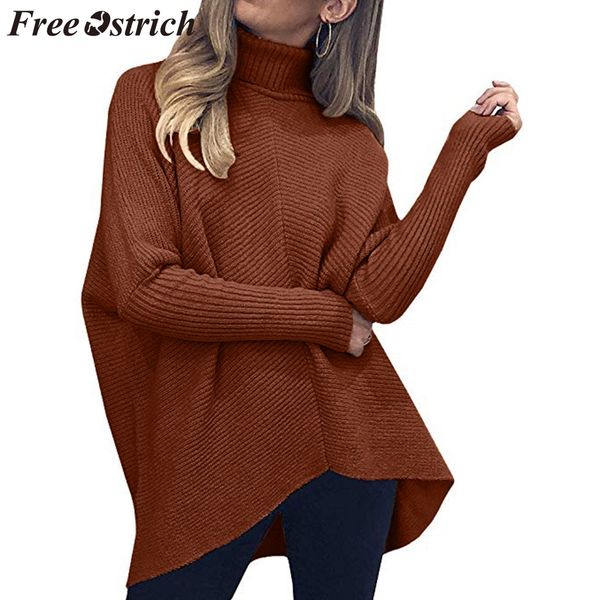 

ostrich sweater women turtleneck long sleeve pullovers casual brown elegant autumn and winter sweaters women invierno 2019, White;black