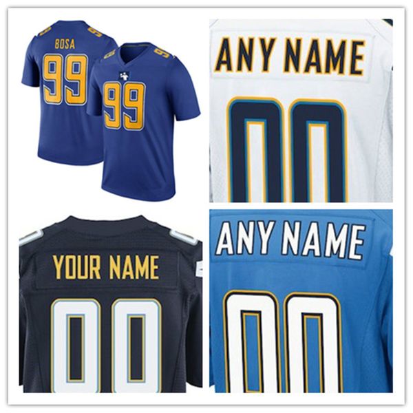 

mens womens youth kids custom los angeles color rush legend football jersey home white away navy royal los angeles customized jersey s-3xl, Black;red