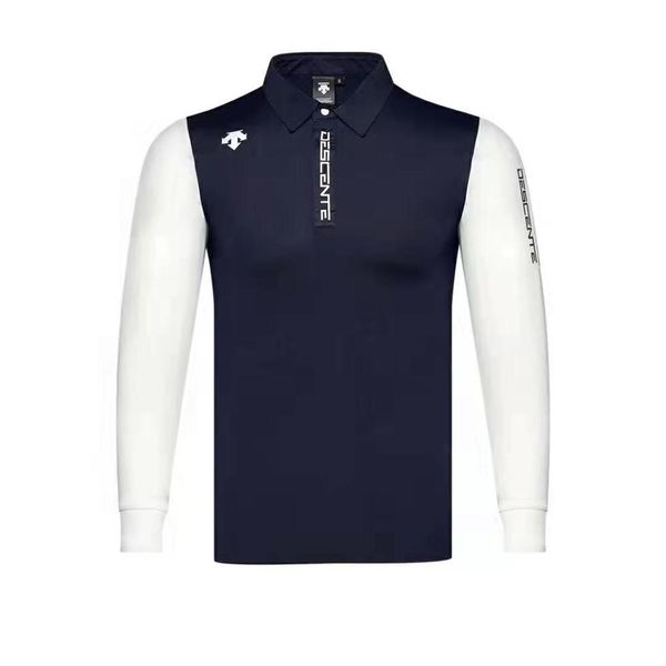 

new golf clothing men's fashion long sleeve, Black;blue