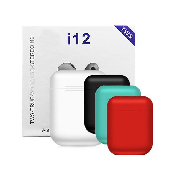 

6 цветов I12 TWS Twins Bluetooth наушники Мини Беспроводная гарнитура наушники с микрофоном