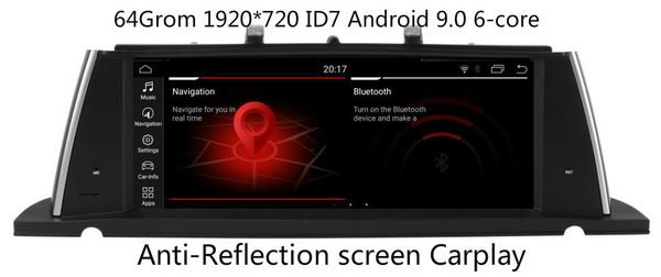 

64grom 1920*720 10.25" android9.0 car audio for bmw 5 series f07 gt stereo media radio head unit monitor gps navigation vedio
