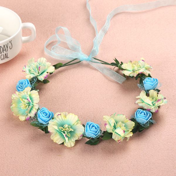 

bride flower wreath headdress ornaments kids party floral garlands bride headdress flower hair band pgraphy jewelry