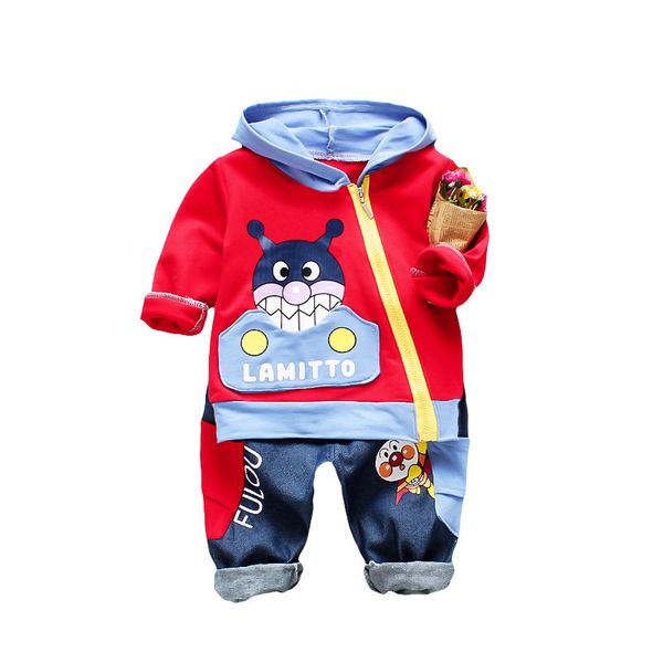 

осень малыш спортивный костюм детская одежда наборы дети мальчики девочки одежда дети хлопок с капюшоном косой молнии куртка брюки 2 шт кост, White