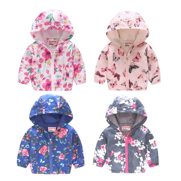 

boy girl jacket spring autumn thin hat baby cute fashion children's coat boys girls outwear, Blue;gray