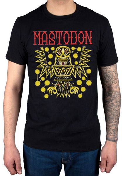 

официальный mastadon tribal demon осень 2017 ex tour t-shirt левиафан вскользь с коротким рукавом рубашки новизна, White;black