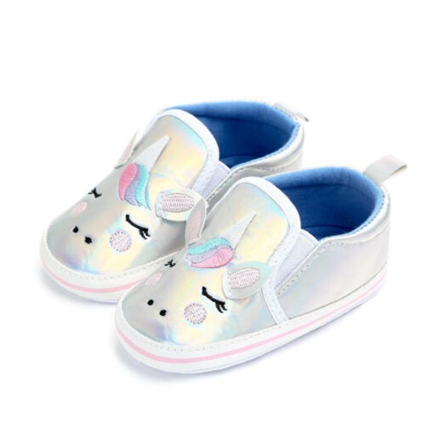 

cute carton unicorn monster newborn baby boys girls casual canvas crib shoes prewalker soft sole sneakers