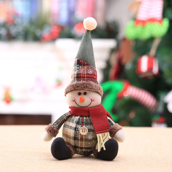 

cute home decor christmas ornaments gift santa claus snowman tree toy doll hang christmas tree decorations kids gift#15
